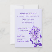 Blush Lavender Wedding RSVP Karte (Vorderseite)