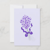 Blush Lavender Wedding RSVP Karte (Rückseite)