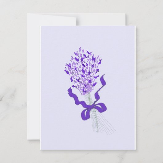 Blush Lavender Wedding Save The Date (Rückseite)