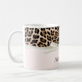 Blush Leopard White Bow Kaffeetasse (Links)