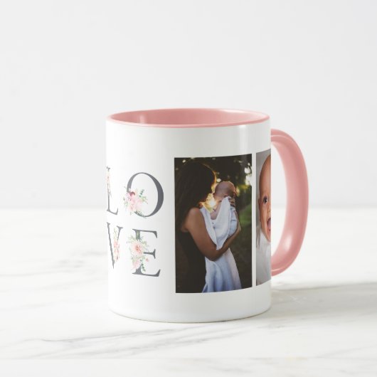 Blush LIEBE 4 Foto Tasse (VorderseiteRechts)