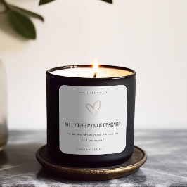 Blush Liebe Herz Werden Sie meine Trauzeugin Gesch Quadratischer Aufkleber