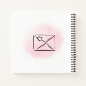 Blush-Liebe | Personalisiertes SpiralNotebook Notizblock (Rückseite)