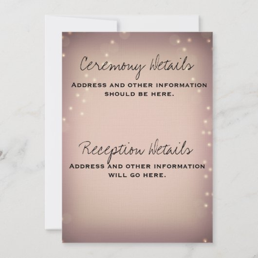 Blush Light - Einladung für Hochzeiten (Rückseite)