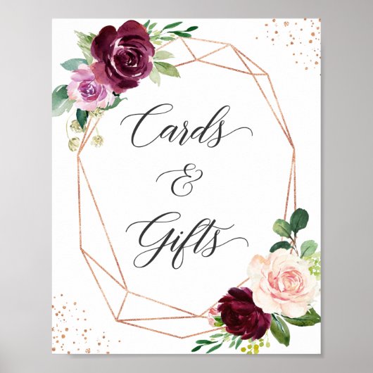 Blush Lila Rose Gold Cards und Geschenke Zeichen Poster (Vorne)