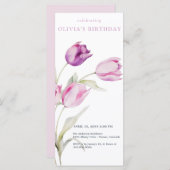 Blush Lilac Lila Floral Wasserfarbene Tulissen (Vorne/Hinten)