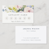 Blush Lilac Rose Blumenstrauß 6 Punch Loyalität Visitenkarte (Vorne/Hinten)