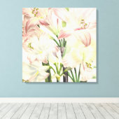 Blush Lilies Leinwanddruck (Insitu (Holzboden))