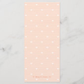 Blush Love Birds Dove Wedding Menu Menükarte (Rückseite)