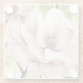 Blush Magnolia Blume Glasuntersetzer (Rückseite)