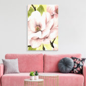 Blush Magnolia Blume Leinwanddruck (Insitu (Wohnzimmer))