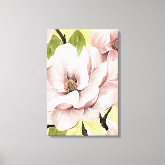 Blush Magnolia Blume Leinwanddruck (Vorderseite)