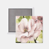 Blush Magnolia Blume Magnet (Vorderseite/Rückseite)