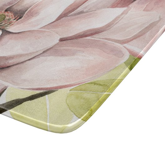 Blush Magnolia Blume Schneidebrett (Ecke)