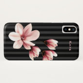 Blush Magnolias Personalisiert Case-Mate iPhone Hülle (Rückseite (Horizontal))