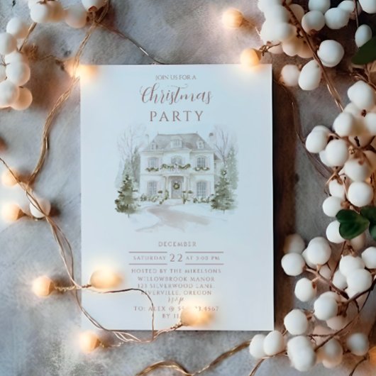 Blush Manor Weihnachten Einladung