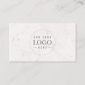 Blush Marble Moderne Minimalistische Logo-Visitenk Visitenkarte (Vorderseite)
