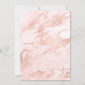 Blush Marbled Wedding Einladung (Rückseite)