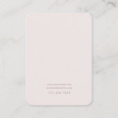 Blush-Marbour- und Gold-Schmuckkarte Visitenkarte (Rückseite)