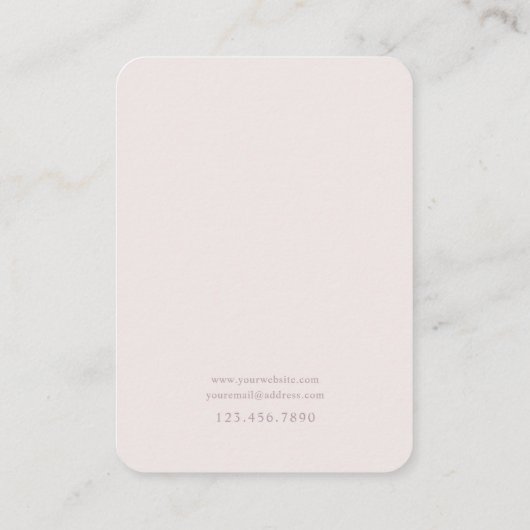 Blush-Marbour- und Gold-Schmuckkarte Visitenkarte (Rückseite)