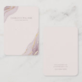 Blush-Marbour- und Gold-Schmuckkarte Visitenkarte (Vorne/Hinten)