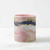 Blush, Marine, Gold Marmor Tasse (Zentrum)
