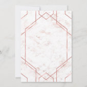 Blush Marmor und Rose Gold Baby Dusche Einladung (Rückseite)