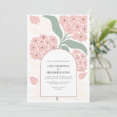 Blush Meadow Abstract Floral Modern Spring Wedding Einladung (Stehend Vorderseite)
