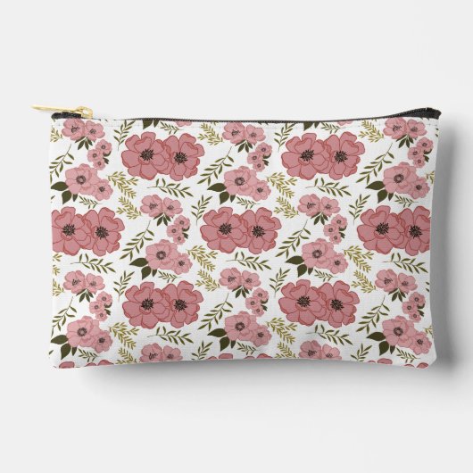 Blush Meadow Blooms Floral Accessory Pouch Zubehörtasche (Vorderseite)