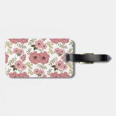 Blush Meadow Blooms Floral Vintage Botanical Gepäckanhänger (Rückseite horizontal)