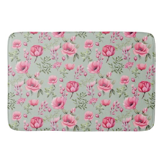 Blush Meadow-Blüten in Blüte Badematte (Vorderseite)