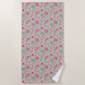 Blush Meadow-Blüten in Blüte Strandtuch (Vorderseite)