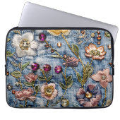 Blush Meadow Illumination Denim Dream Textur Laptopschutzhülle (Vorderseite)