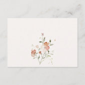 Blush Meadow Watercolor Blumenhochzeit Empfang Begleitkarte (Rückseite)