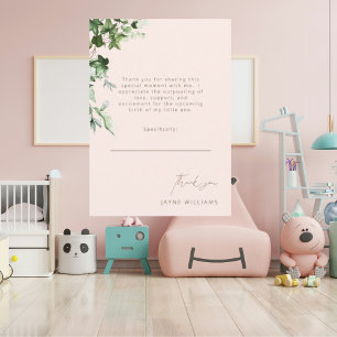 Blush Message Ivy Baby Dusche Vielen Dank Dankeskarte