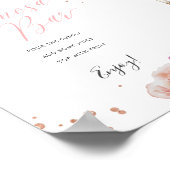 Blush Mimosa Bar Brautparty Tafelschild Poster (Ecke)