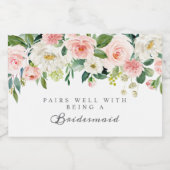 Blush Mini Sparkling Weinflaschen Etiketten (Einzelnes Label)