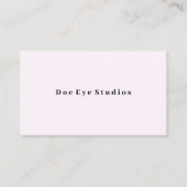 Blush Minimal Moderne Business Termin Erinnerung Visitenkarte (Vorderseite)