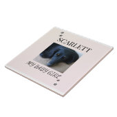 Blush Minimal Pet 1 Photo with Paw Prints Fliese (Seite)