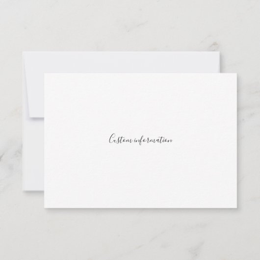 Blush minimalistisch Danksagkarte Einladung (Rückseite)