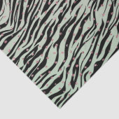 Blush Minze Black Zebra Print Glitzy Dots Ombre Seidenpapier (Detail)