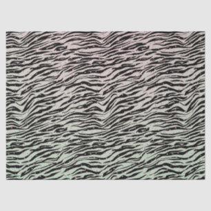 Blush Minze Black Zebra Print Glitzy Dots Ombre Seidenpapier