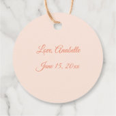 Blush mit Goldkrone Geschenkanhänger (Rückseite)