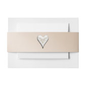 Blush mit Herzeinladung Bauchband Einladungsbanderole (Vorderseite Beispiel)