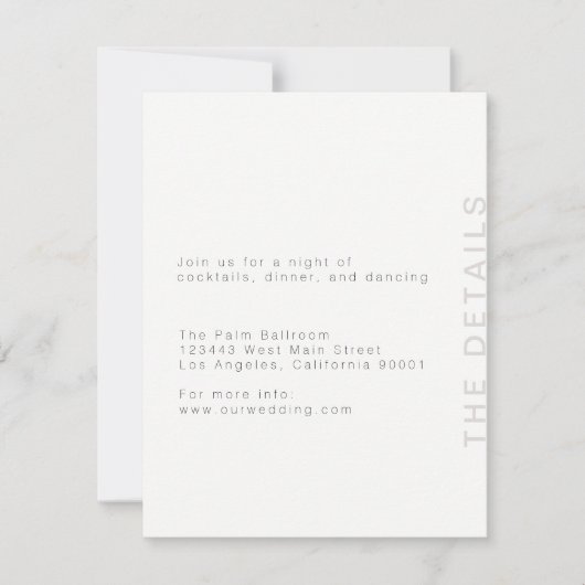 Blush Modern Enclosure Card Einladung (Vorderseite)