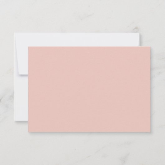 Blush Modern Foto Gold Hearts RSVP Karte (Rückseite)