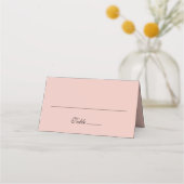 Blush Modern Foto Gold Hearts Wedding Platzkarte (Rückseite)