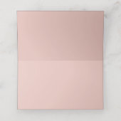 Blush Modern Foto Gold Hearts Wedding Platzkarte (Innenseite Aufgefaltet)