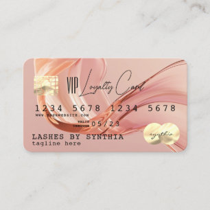 Blush Modern Loyalitätskarte Stil Visitenkarte