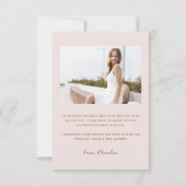 Blush Modern Simple Typografy 4 Foto Abschluss Dankeskarte (Rückseite)